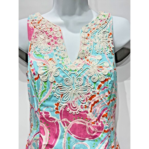 Lilly Pulitzer Gabby Shift Dress Blue Jellies be Jammin Womens 0 XS - Picture 7 of 14